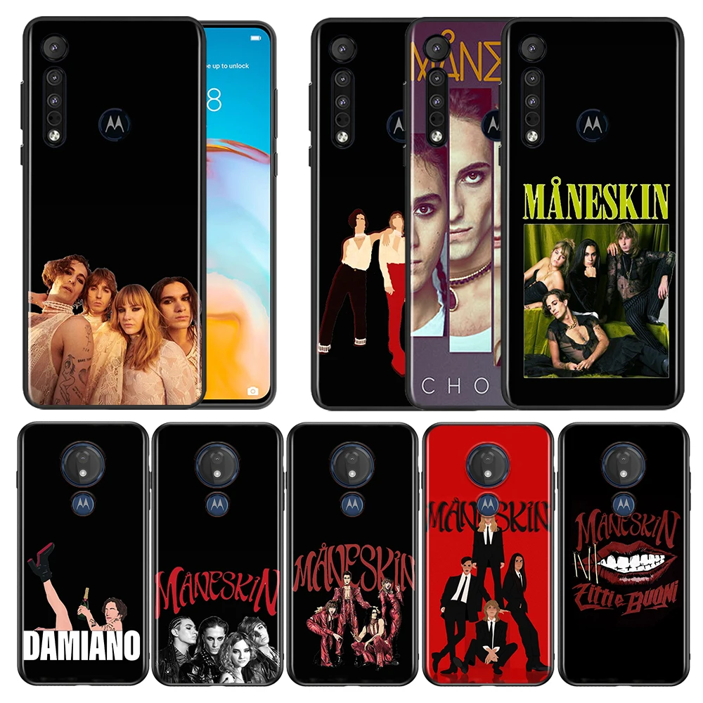 

Maneskin Damiano David For Motorola G9 G8 E7 E6 Power Plus Play Fusion Plus Power Lite Soft Black Phone Coque Fundas