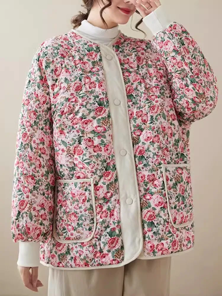 Женская стеганая парка с рукавом реглан винтажная куртка большого размера