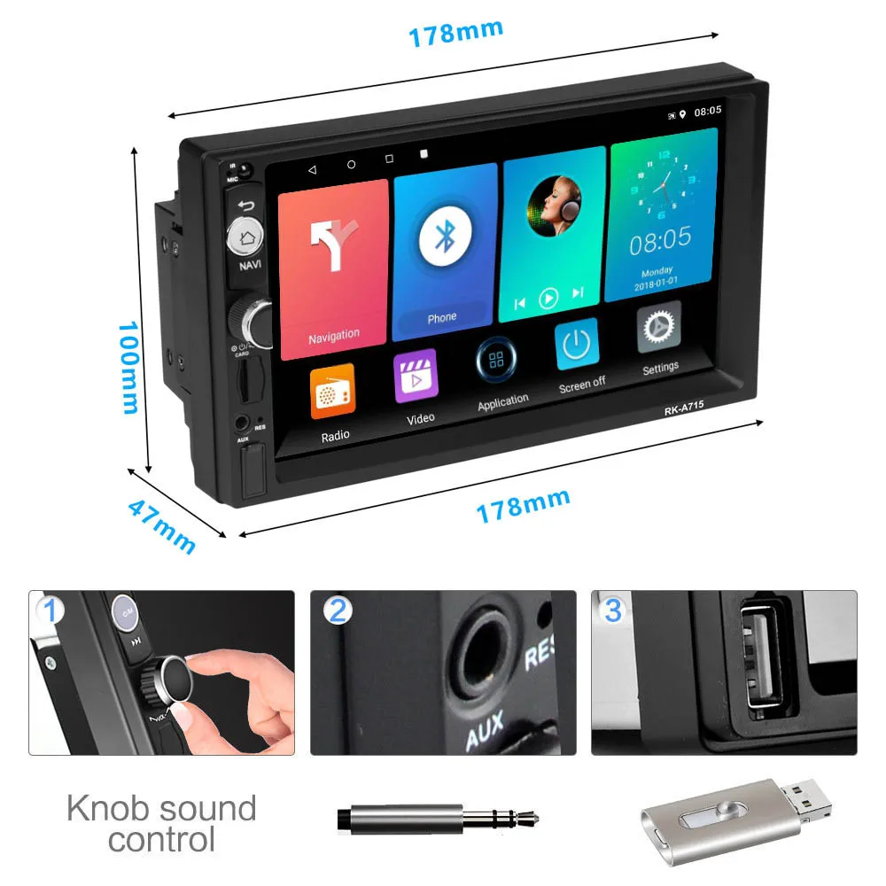 $130.63 7 Inch 2 Din Android Car Radio For FIAT Ducato 2007-2015 Citroen Jumper Peugeot Boxer 2011-2015 Multimedia Player WiFi Autoradio