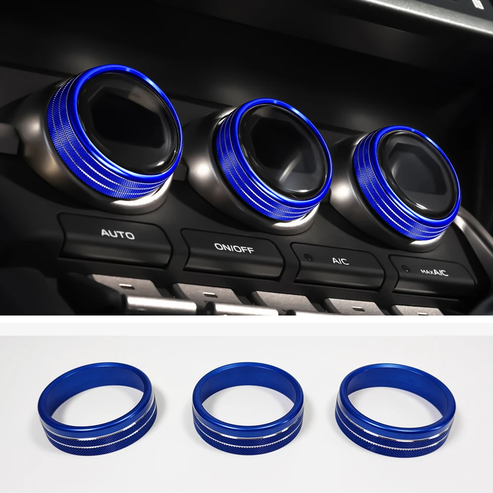 

Ручка переключателя кондиционера для Subaru BRZ GR86 2021 2022 2023 2024, крышка звуковой ручки, крышка аудиоручки из алюминиевого сплава, отделочное кольцо