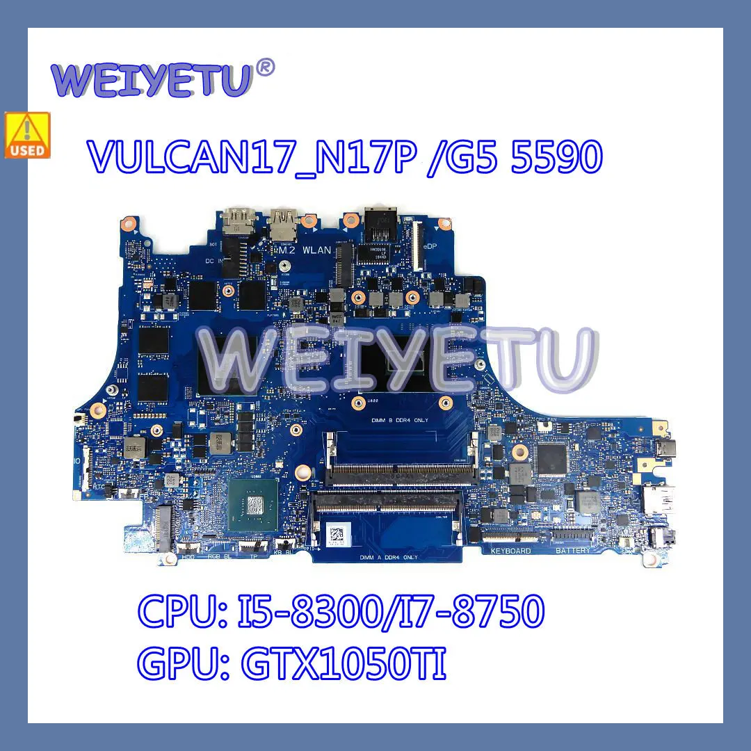 

Используется для материнской платы ноутбука Dell G Series G5 5590, CN-0T5XC1 vulcanvulcan17 _ n17p с i5-8300CPU GTX1050TI GPU DDR4, протестированная материнская плата