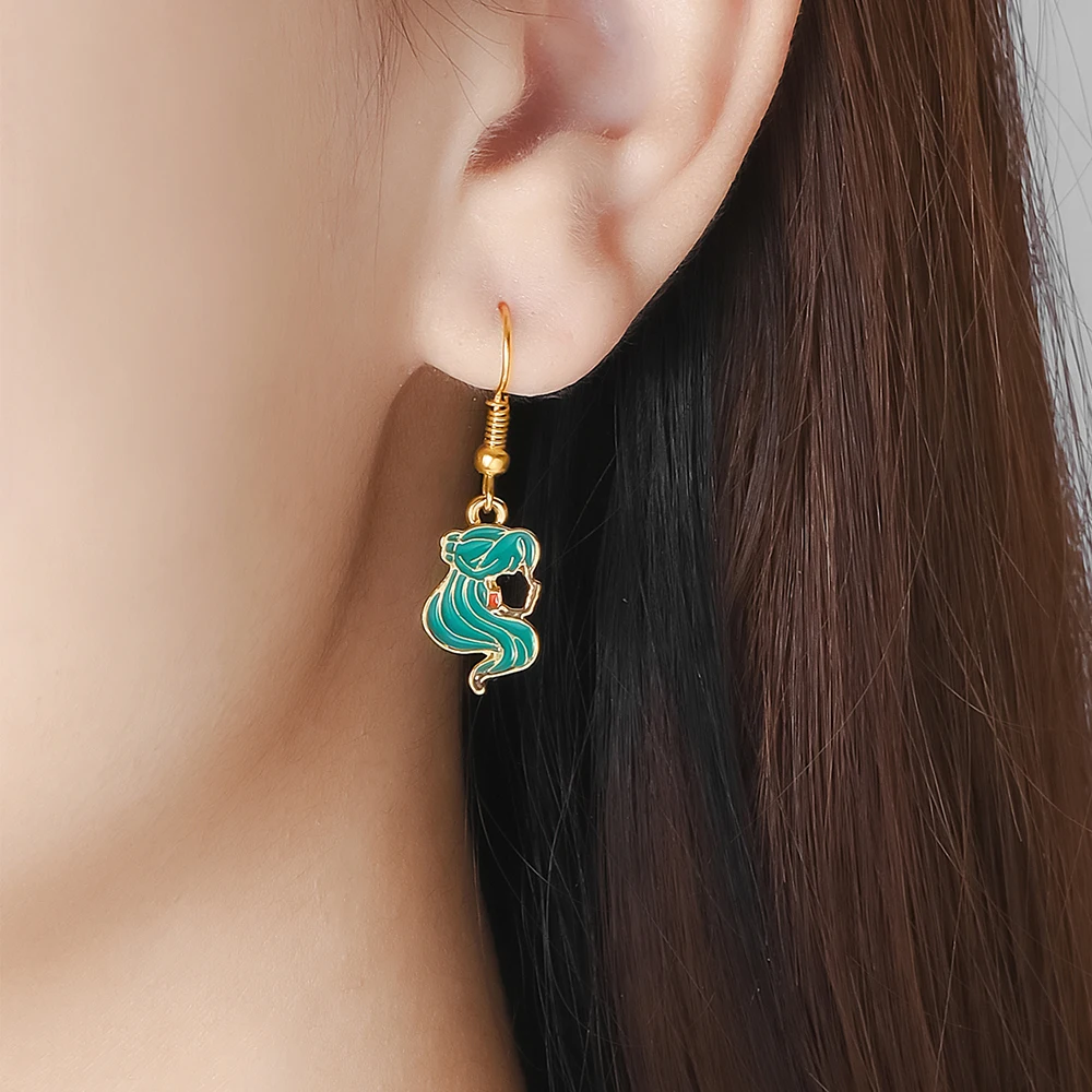 Висячие серьги с аниме Сейлор Юпитер Нептун ювелирные изделия из мультфильма для