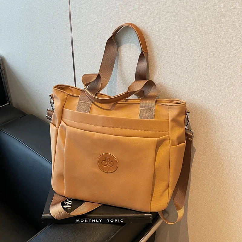 Холщовая Сумка-тоут для женщин повседневная Сумочка на плечо нейлоновая сумка