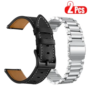 Imported Metal Watchband for Xiaomi Watch S1 Active Smart Watch Bracelet Genuine Leather Strap for Xiaomi Mi 