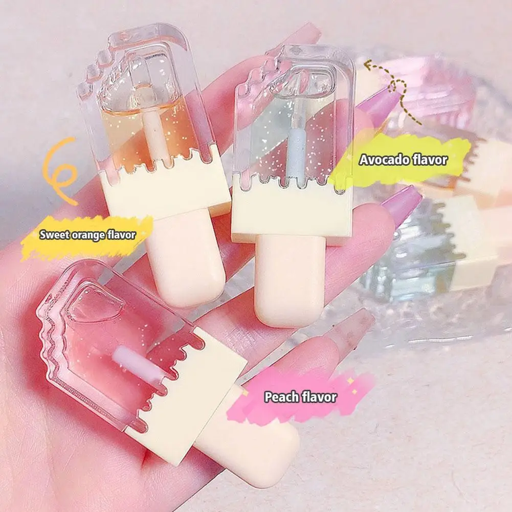 

Sweet Jelly Shimmer Lip Oil Lip Balm Moisturizing Clear Liquid Lipstick Shining Lip Gloss Fades Lip Lines Lip Makeup Cosmetics