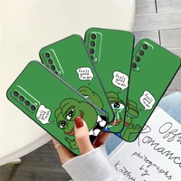 cartoon make fun of frogs phone case for huawei p smart z 2019 2021 p20 p20 lite pro p30 lite pro p40 p40 lite 5g coque soft