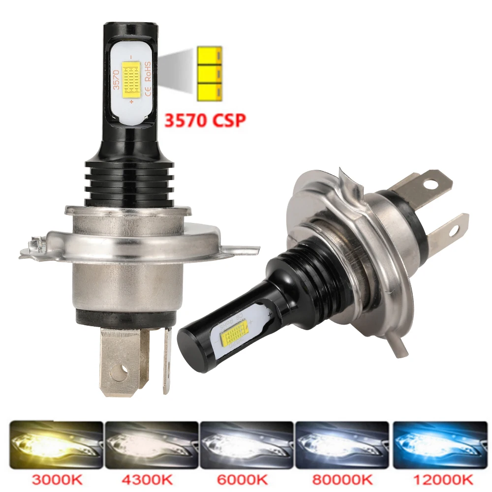 

2Pcs H4 H7 H11 H8 H9 H16JP H1 H3 880 LED Car Headlight Bulbs 9005 9006 Auto Driving Fog Lamps 6500K 4300K 12V 24V LED Car Lights