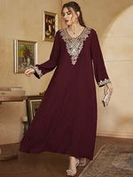 toleen women plus size maxi dresses 2022 luxury elegant long sleeve abaya muslim turkish evening party wedding festival clothing