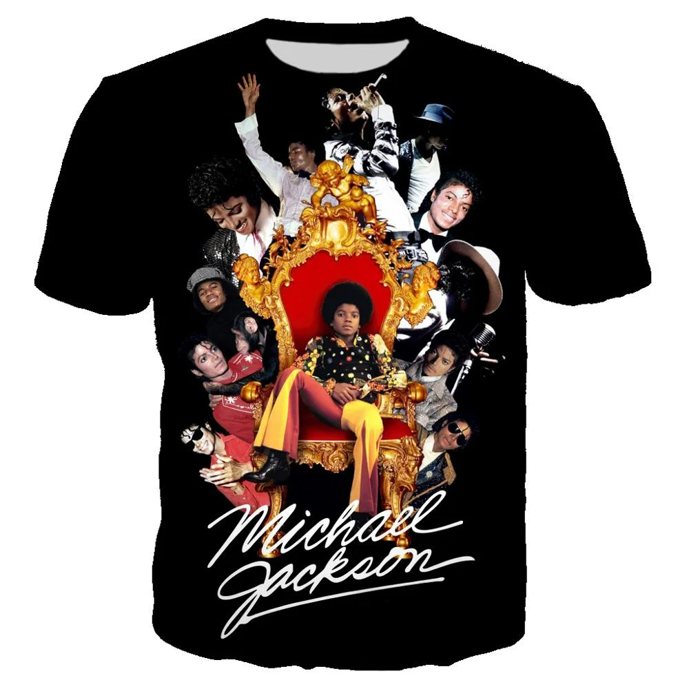 

Michael Jackson 3d Print T-shirt Rock Star Fashion Male Casual Streetwear Hip Hop Clothes Harajuku Oversized Tops