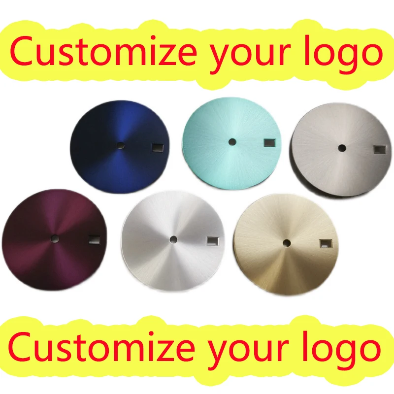 

28.5mm solid color scaleless metal dial suitable for NH35/36 movement custom dial watch accessories