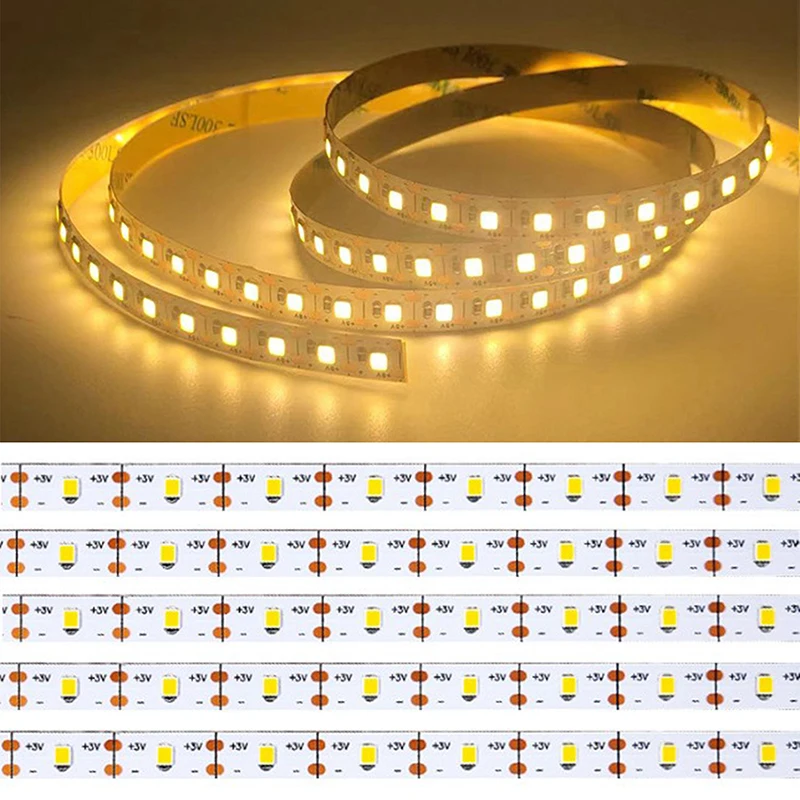 

DC 5V Led Strip Light 2835 5m White LED Strip Tape Diode Not Waterproof Lamp Light Strips Kitchen Home Decor TV Ledstrip