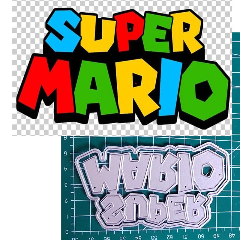 Письмо Supermario металлическая высекальная штамповка высечка для DIY Скрапбукинг