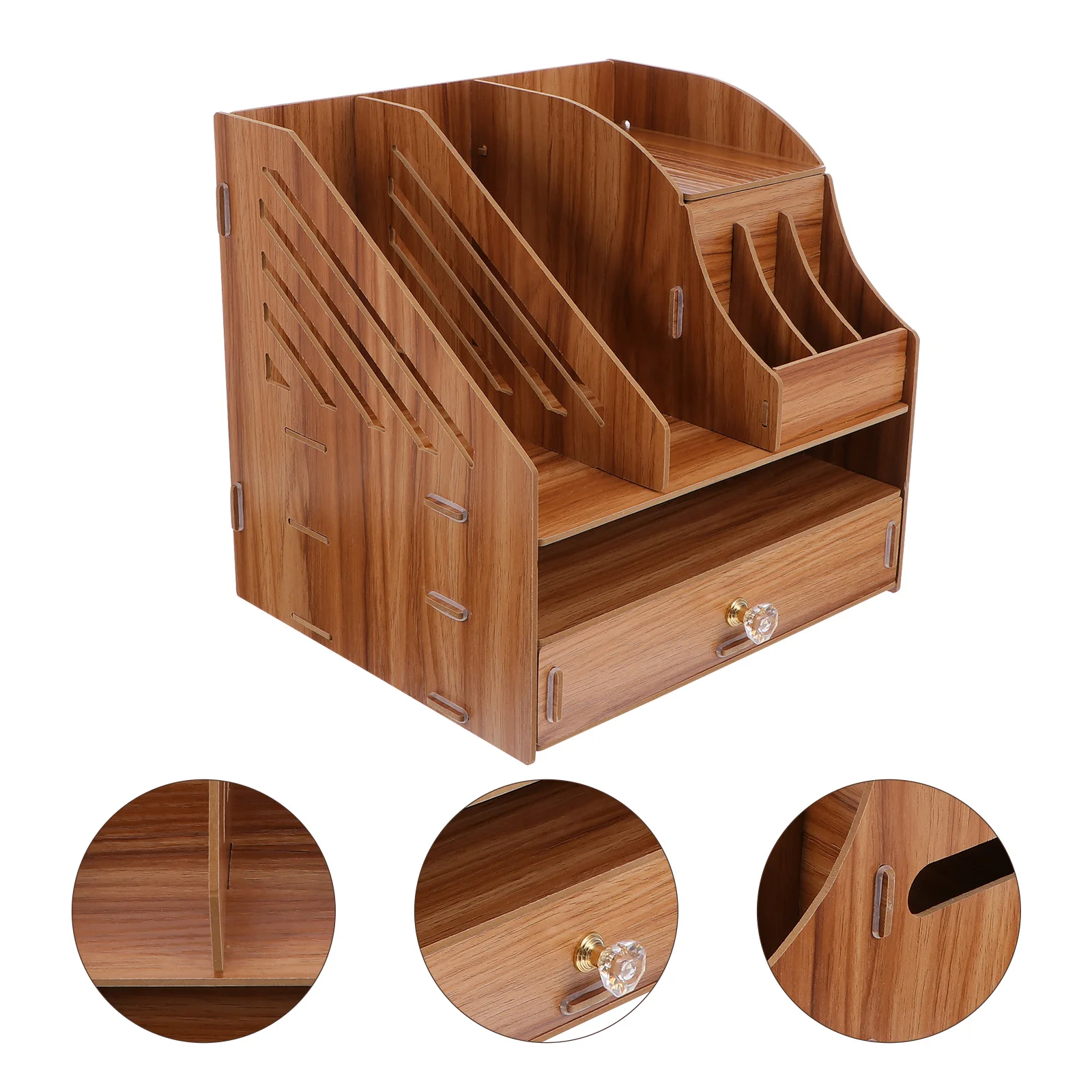 

1pc Multipurpose Wooden Home Desktop Storage Drawer Box Sundries Container Organizer