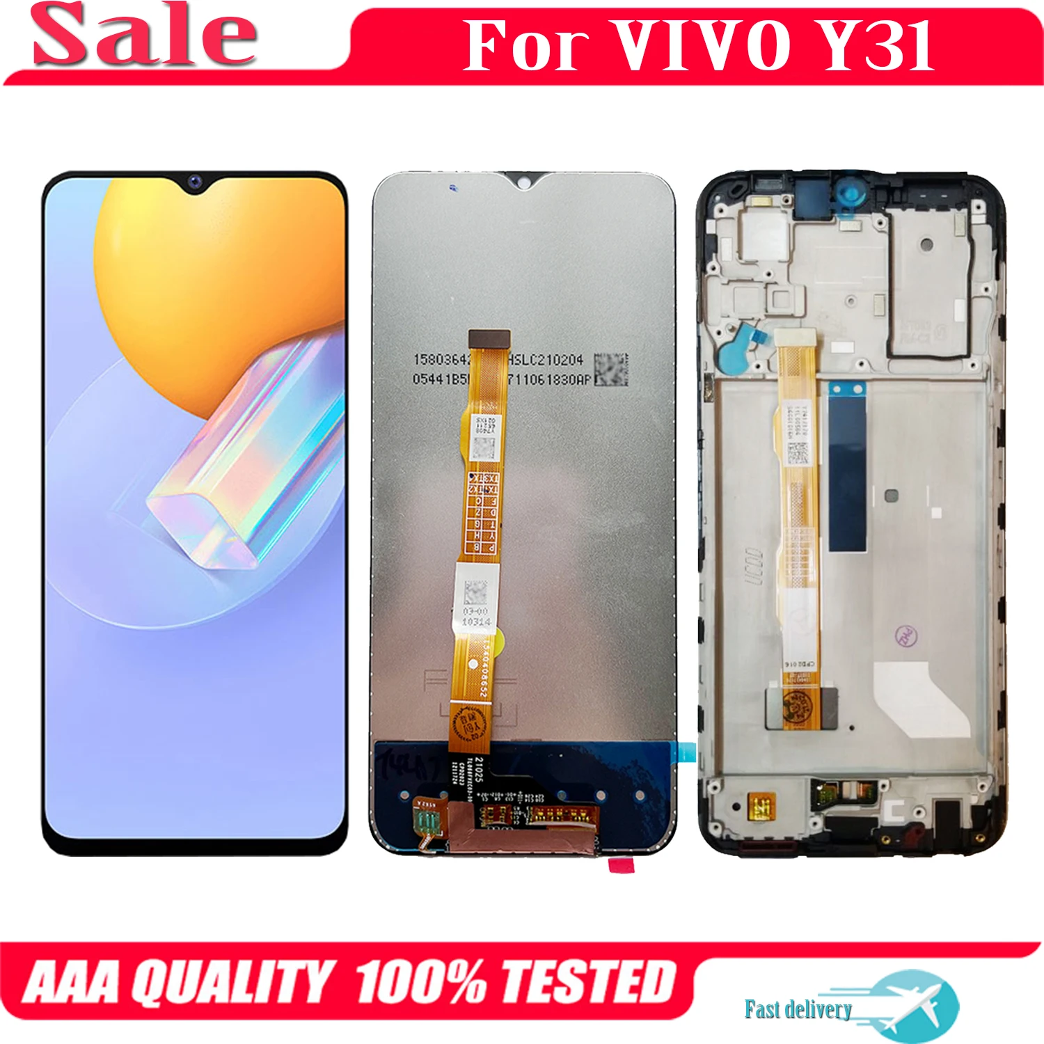 Оригинальный ЖК-дисплей 6,58 дюйма для VIVO Y31 V2036, сменный сенсорный экран, дигитайзер в сборе