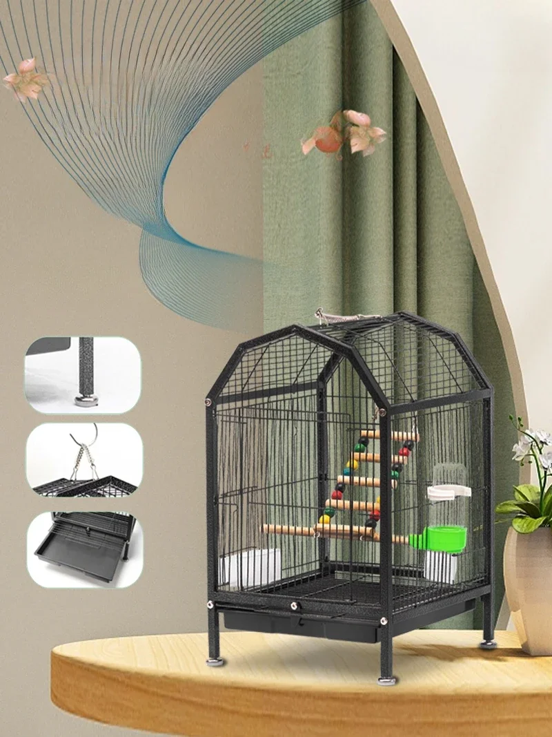 Уличная портативная маленькая клетка для птиц металлическая попугаев Myna