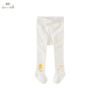 dave bella autumn cotton girls pantyhose white baby children leggings floral print newborn pantyhose db3222707