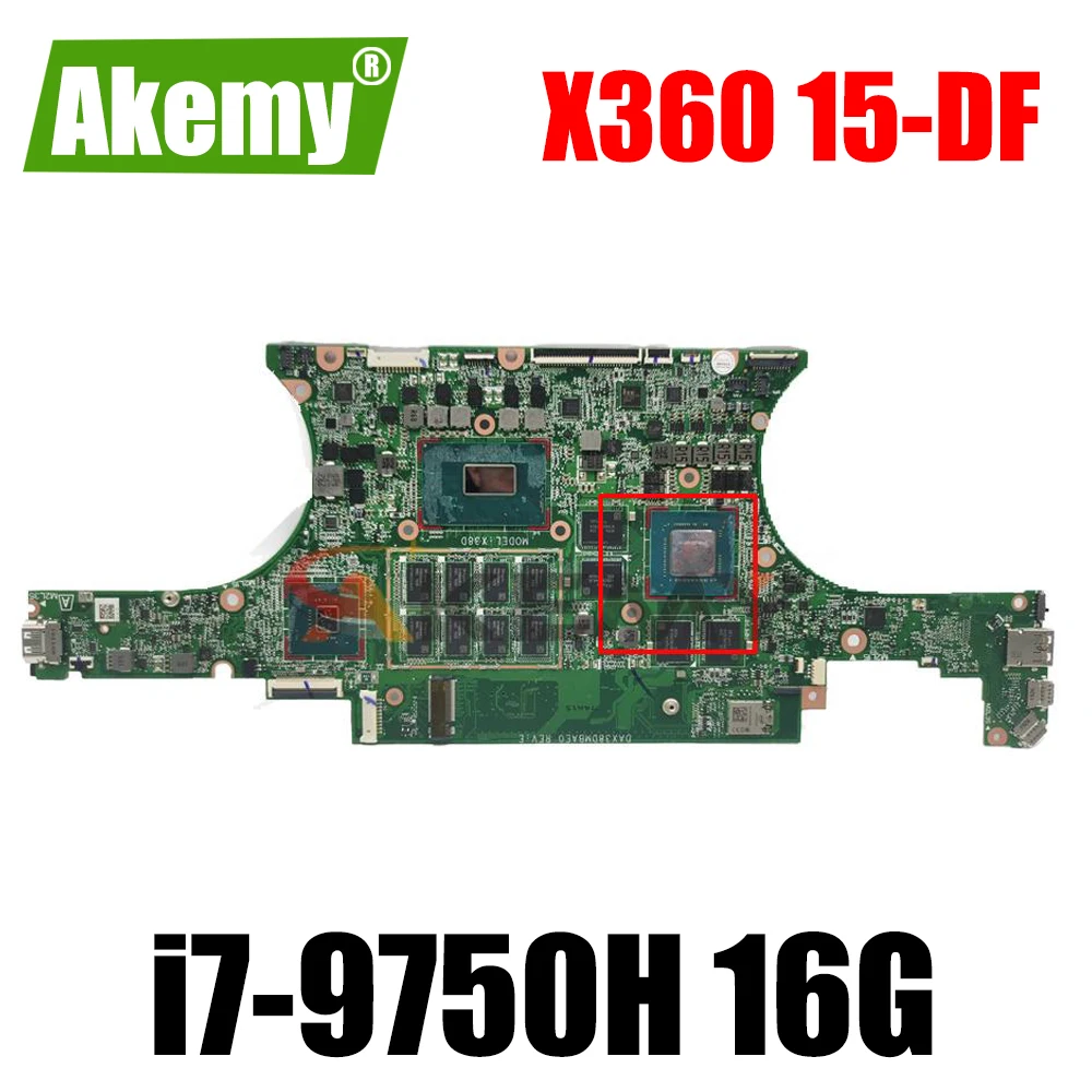 

DAX38DMBAE0 X38D For HP Spectre x360 Convertible 15-df1024TX 15-DF Laptop Motherboard GTX1650/4GB with i7-9750H CPU 16GB RAM