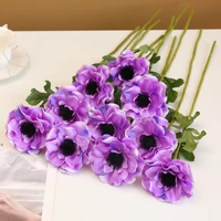 510pcslot artificial flower silk single head anemone flower home living room decoration fake flowers wedding party decoration