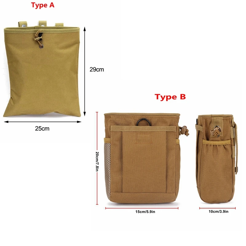 Tactical Molle Dump Magazine Pouch Outdoor Camping Hunting Cycling Mountaineering Recycle Bags Military Waist Hanging Bag |