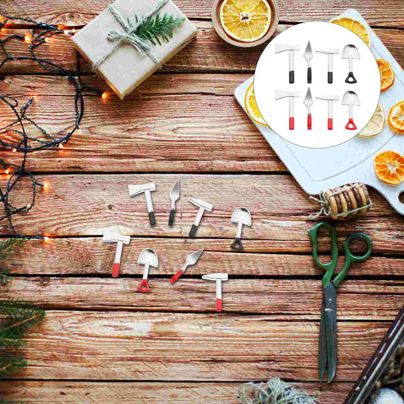 

8Pcs Mini Gardening Tools Small Garden Tools Mini House Decorations Micro Landscape Decors
