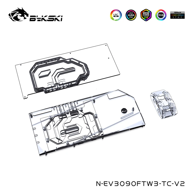 

Bykski Видео память водяного охлаждения блок для EVGA RTX 3090,3080Ti,3080 FTW3 ультра игровая видеокарта, N-EV3090FTW3-TC-V2