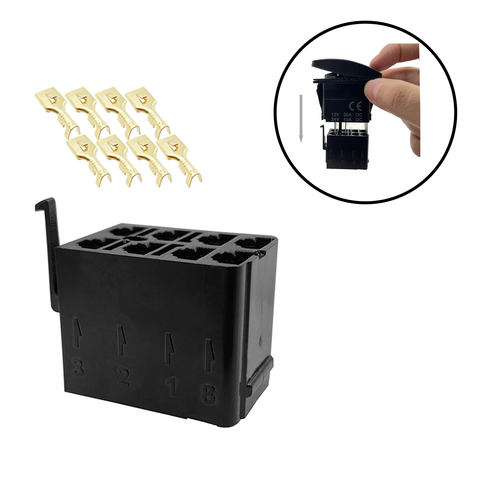 Кнопочный переключатель 2Pin/3Pin/4Pin/6Pin ВКЛ./ВЫКЛ., мгновенный переключатель для автомобиля, морской лодки, ARB стиль, запчасти, аксессуары для кемпера