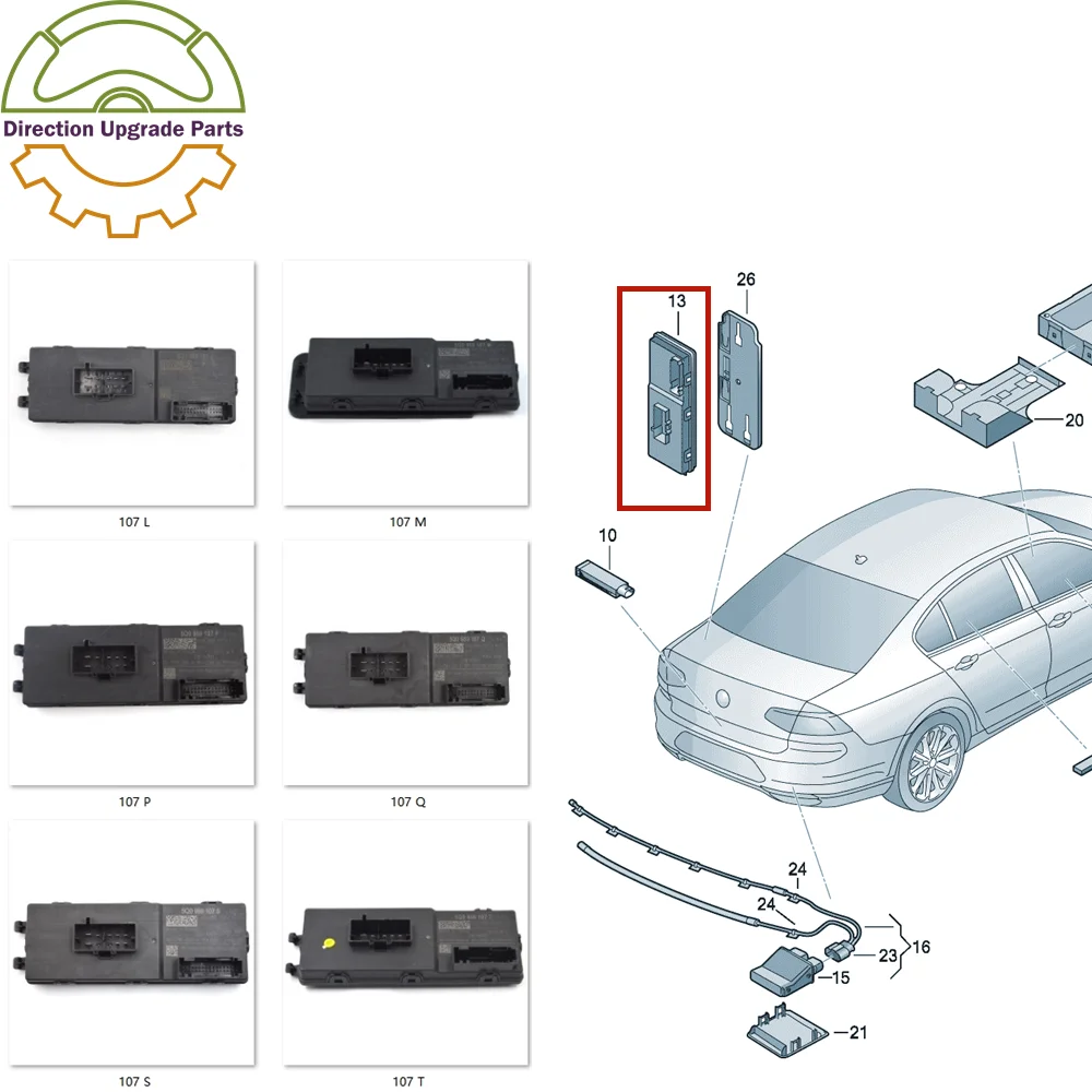 5Q0 959 107 L M P Q S T для VW Passat B8 вариант Tiguan MK2 Atlas CC задняя дверь блок блока управления