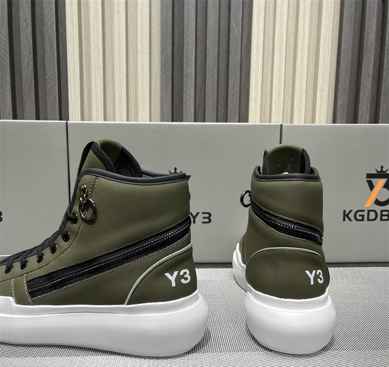 KGDB Y3 Sneaker Men Thick Soled Jogging Shoes Women's Sports Shoes Leather lace-up Running Shoes Sneaker for Men