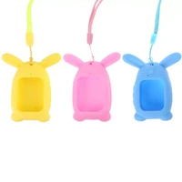 cute rabbit silicone pendant sling protective cover for q90 kids smart watch