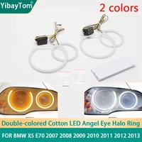super bright popular brightest smd cotton light switchback led angel eye halo ring drl kit for bmw x5 e70 2007 2013 accessories