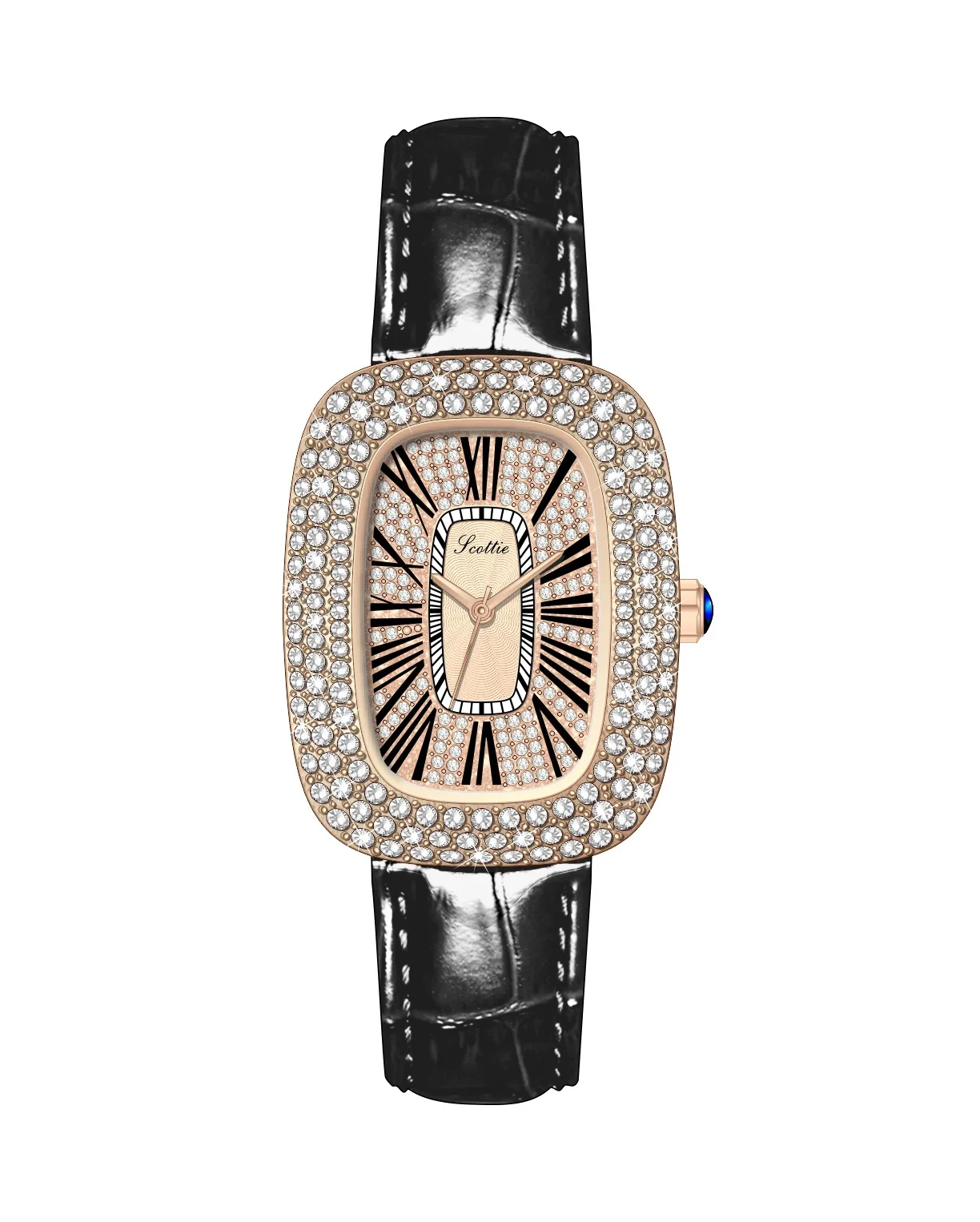 

Ladies Watch Orologio Donna Fashion Korean Rhinestone Rose Gold Quartz Watch Female Belt Watch For Women Zegarek Damski Часы