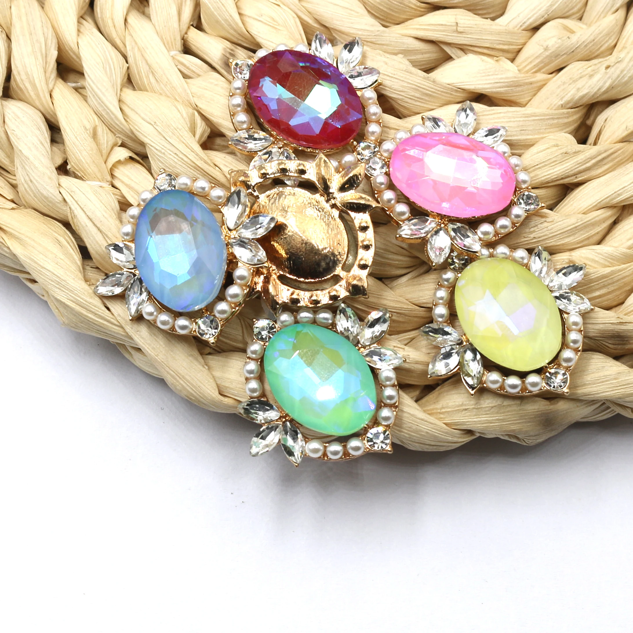 5 шт. 28*28 мм новый сплав искусственный жемчуг декоративная застежка на Хэллоуин