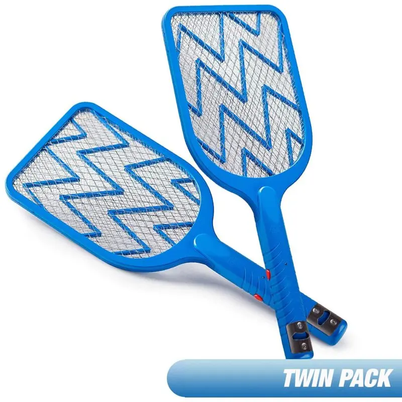 

Handheld Bug Zapper Racket with Bottle Opener, Mosquito (2 Pack), Blue