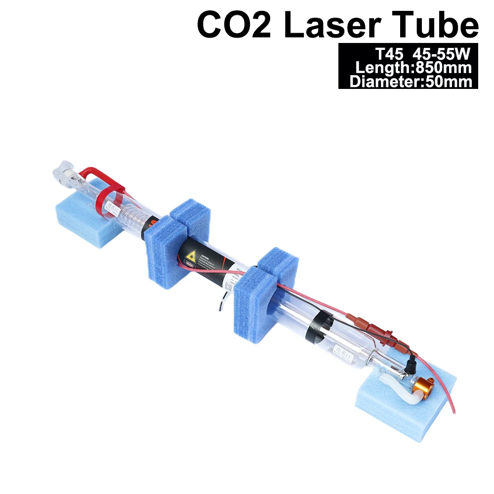 

T45 Co2 Laser Tube Power 45W-55W Length 850mm Dia. 50mm for CO2 Laser Engraving And Cutting Machine