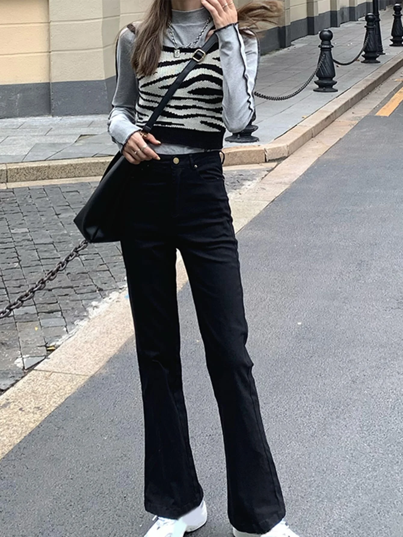 Популярные осенние джинсы с высокой талией и кисточками новые сексуальные