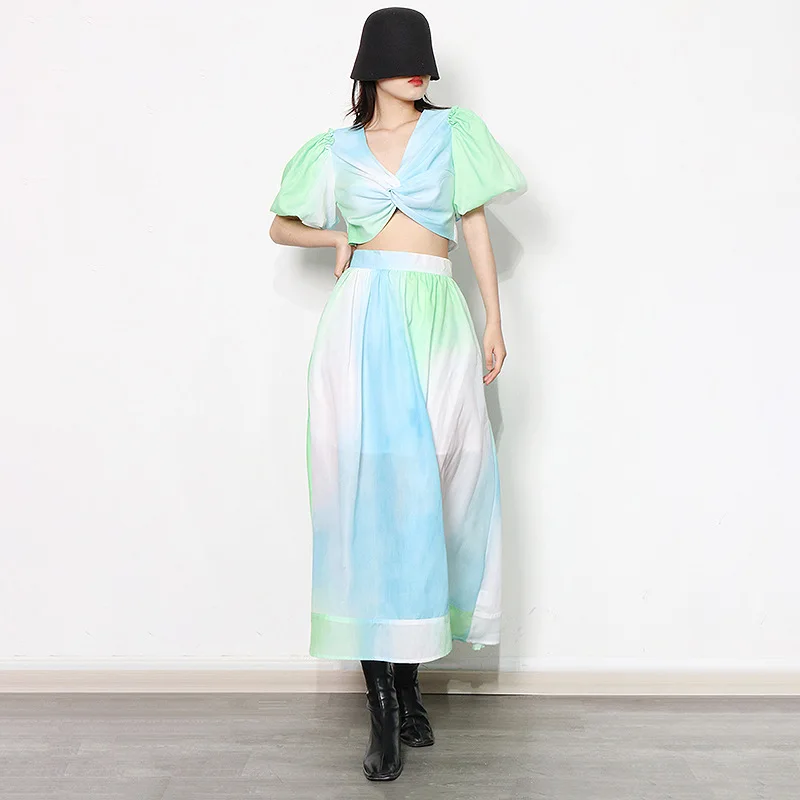 

Luxury Two Piece Sets Womens Sexy Outifits Elegant Skirt Sets Woman 2 Pieces Summer Female Festival Suits Ladies Rave Clothing