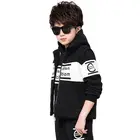 Спортивный костюм для мальчиков 3 шт.компл. Детский Костюм хлопковый жилет с капюшоном + футболка + брюки для мальчиков детская спортивная одежда спортивный костюм теплая одежда