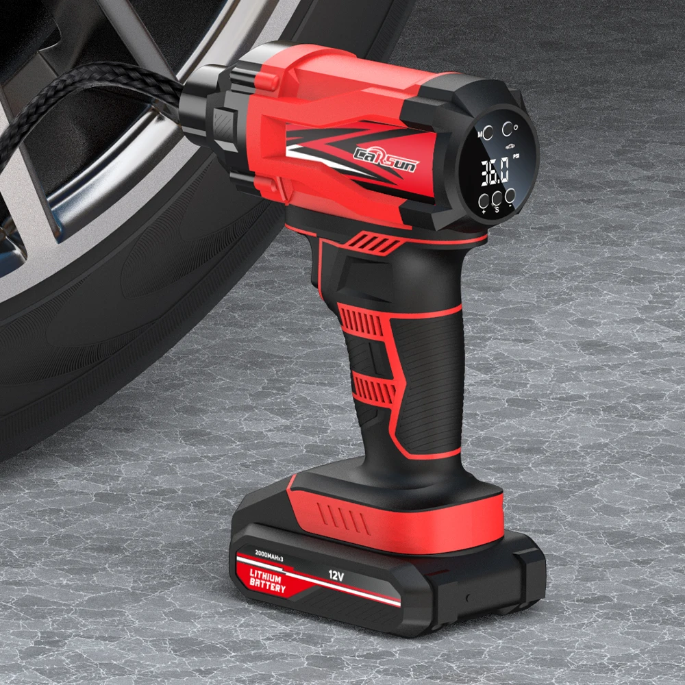 

Portable Air Compressor Wireless Electric Inflatable Pump Travel Emergency Tire Pump Suitable For Motorcycle Bicycle LED Light