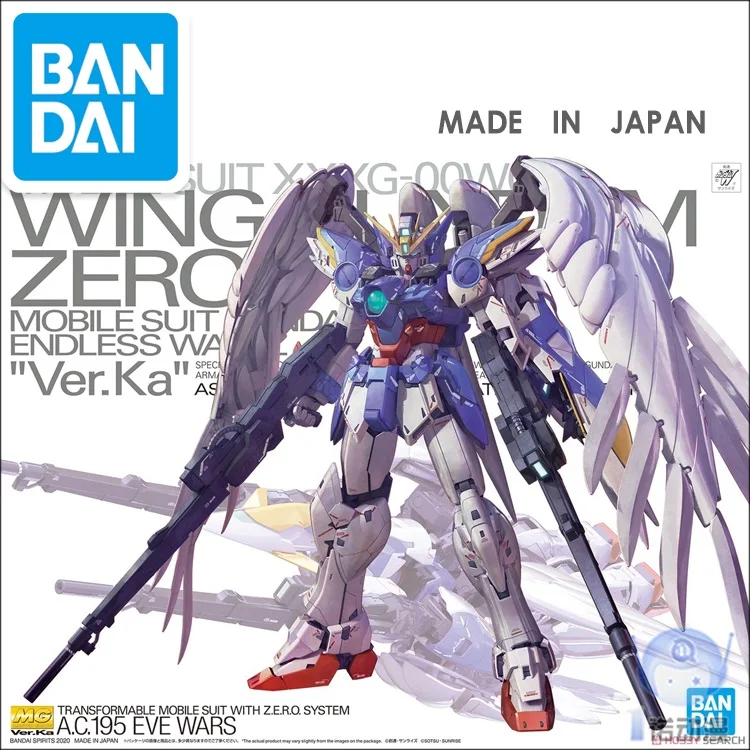 Original Bandai Gundam Model  MG 1/100 Wing Gundam Zero EW Ver.KA XXXG-00W0  Assemble Model Action Figures