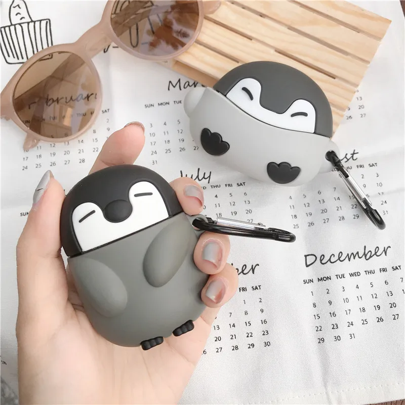 

Cute Baby Penguin Cover For Apple Airpods 1 2 pro Silicone Wireless Bluetooth Earphone Case For New Airpods 3 Charging Box Shell