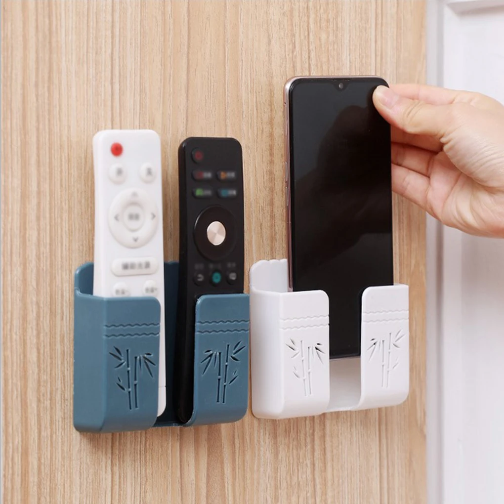 

Wall Mounted Phone Storage Box holder Remote Controller Organizer Remote Control Storage Box Cellphone Hanging Bracket