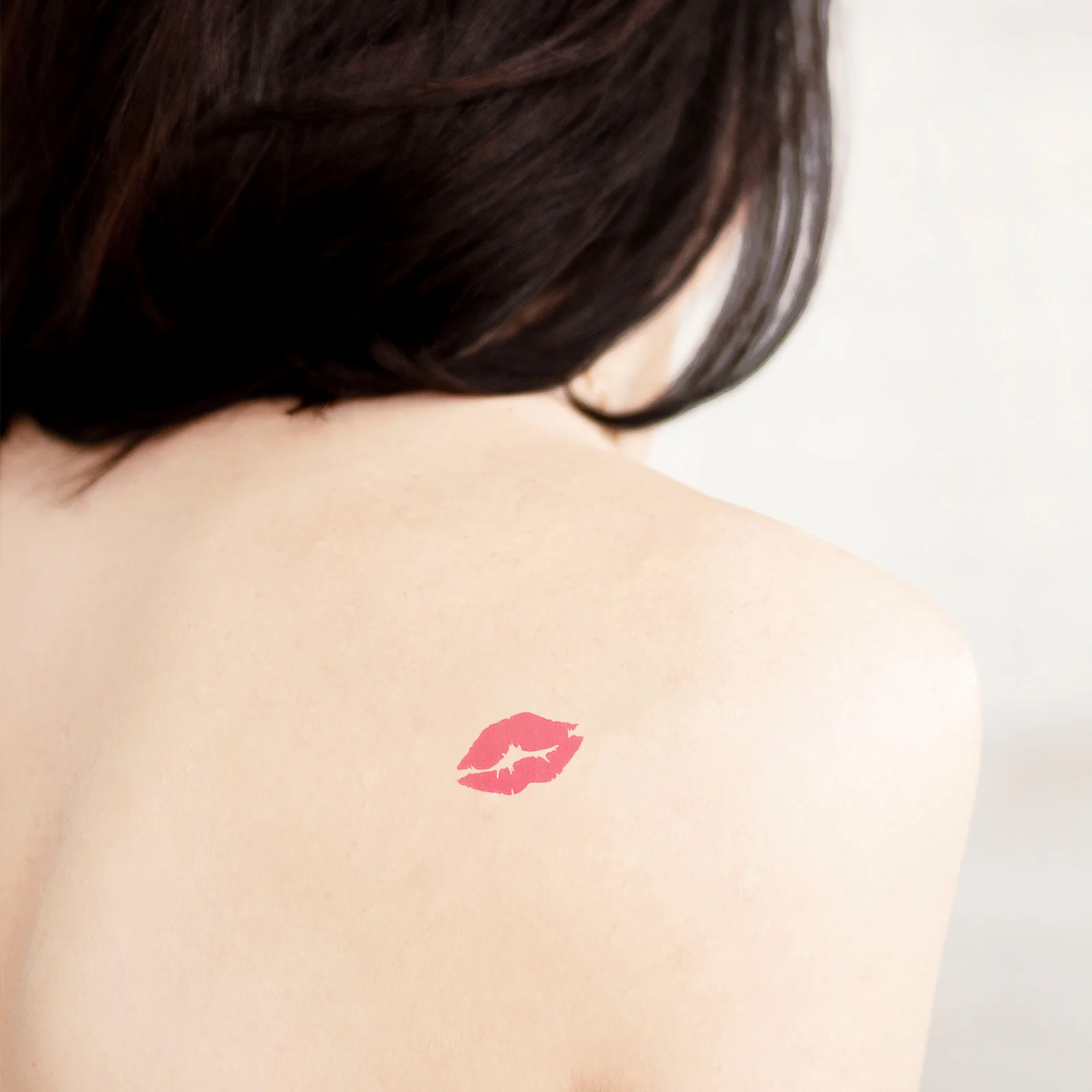 Наклейка-тату наклейки красные губы временная поцелуй декоративная помада для