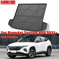 car styling rear trunk liner cargo boot tpo trunk mat floor tray mud kick carpet for hyundai tucson nx4 2021 2022 accessories