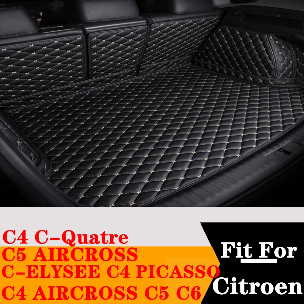 

Sinjayer Waterproof Car Trunk Mat Tail Boot Pad Cover Cargo Liner For Citroen C4 C-Quatre C4 C5 AIRCROSS C4 PICASSO C-Elysee C6