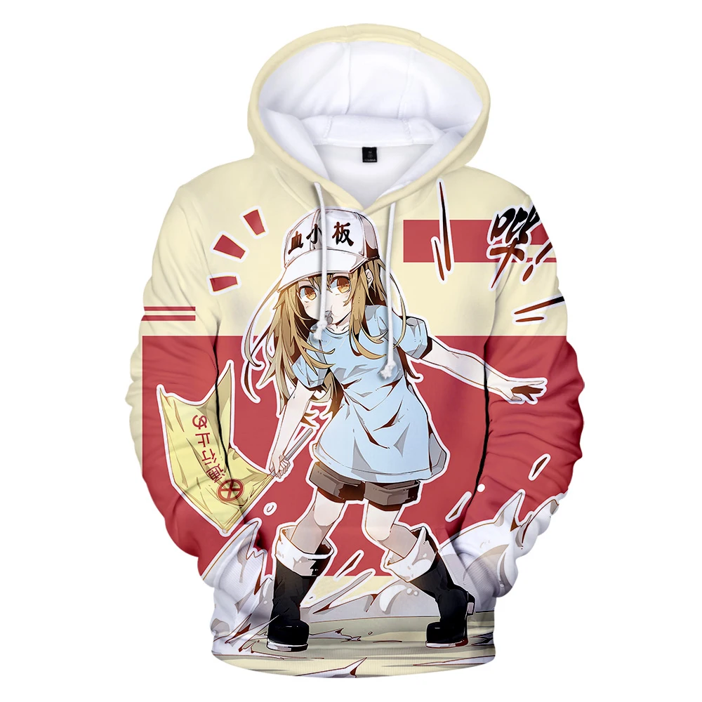 

Luxury Classic Popular Cells at Work Hoodie Sweatshirt Coats Anime Japan Hot Sale 3D 3D Printed Young Feamle Casual Pullovers