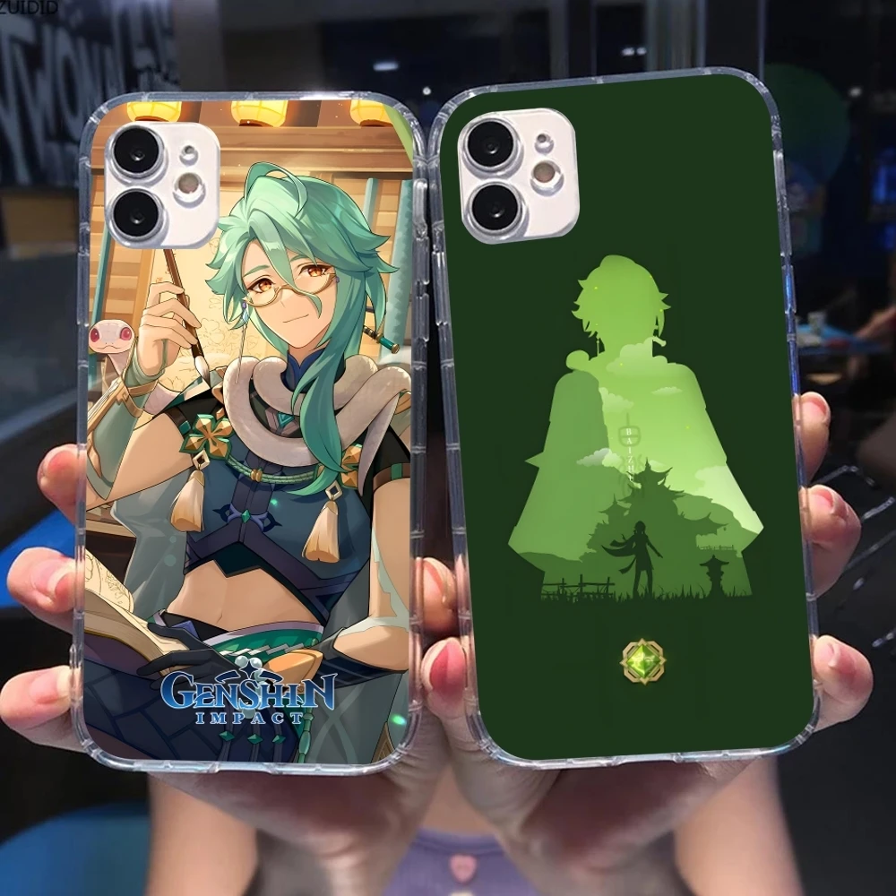 Чехол для мобильного телефона Genshin Impact Baizhu iPhone 16 15 14 13 12 11 X XR XS 8 Pro Max Plus Mini