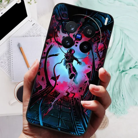 Чехол для Vivo X200 Pro Wolf Black, силиконовый мягкий чехол из ТПУ для Vivo X 200 Pro X200Pro 5G, защитная задняя сумка 6,78 дюйма