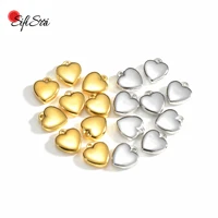sifisrri heart pendant accessories charms for jewelry making supplies stainless steel bracelet necklace diy bulk ttems wholesale