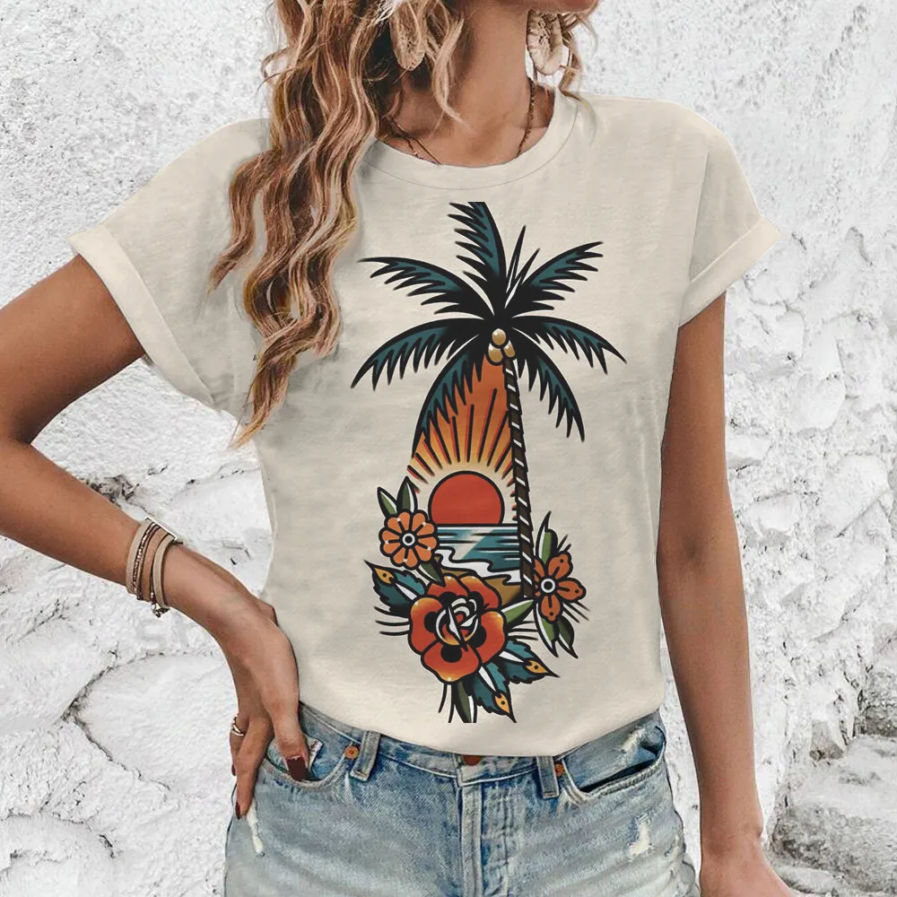 Женская повседневная футбольная рубашка с принтом короткими рукавами и круглым