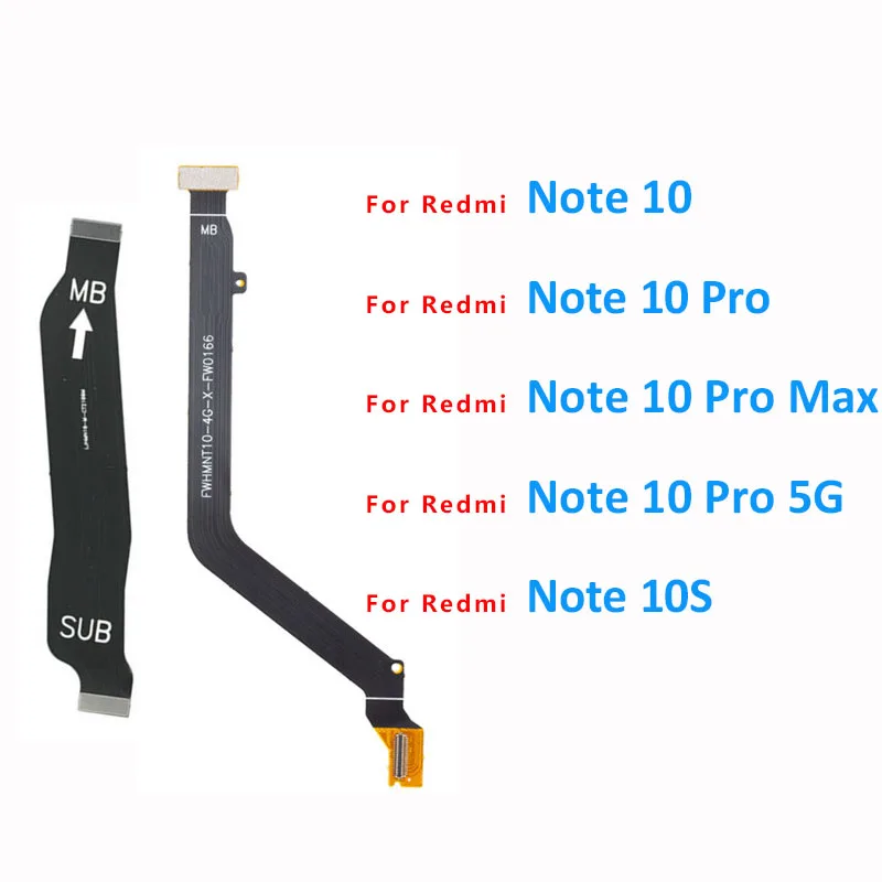 

For Xiaomi Redmi Note 10 10S 10T Pro 4G 5G Main Board Connector USB Board LCD Display Flex Cable Repair Parts